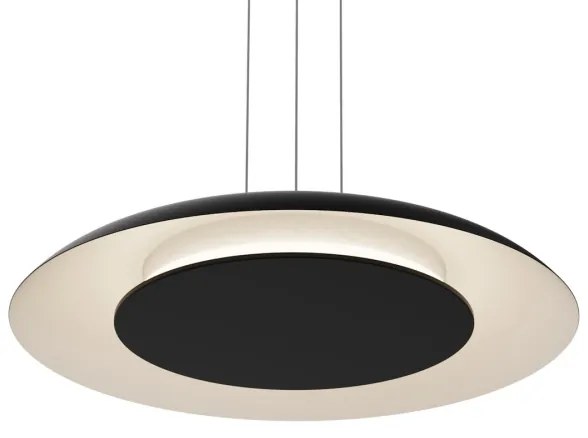 Lustră LED suspendată pe cablu PIATTINO, 30 W, 230 V, 2700/3200/4000 K, Ø 40 cm, negru