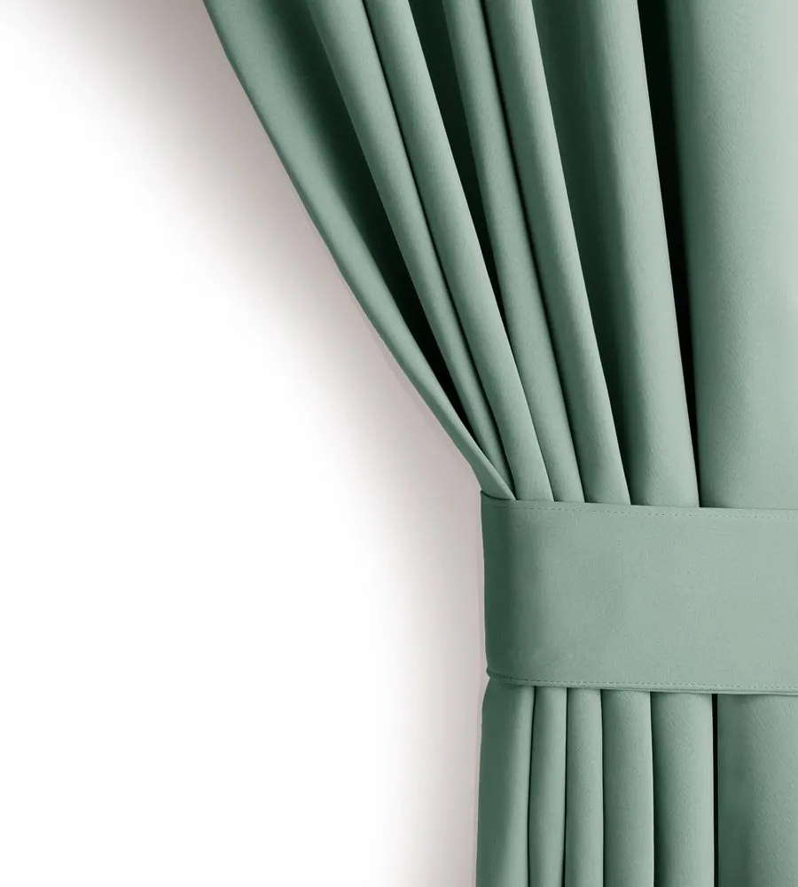 Draperie verde-deschis dimout (semi-opacă) 140x270 cm Kierra – Restilo
