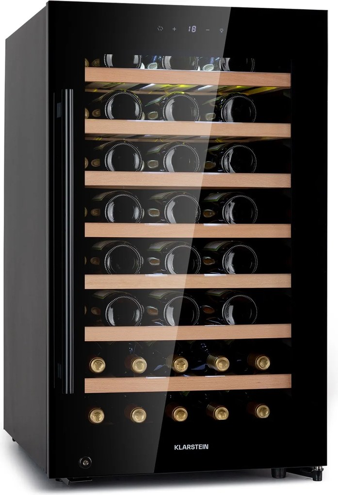 Klarstein Barossa 50 Uno, răcitor de vin, 1 zonă, 120 litri/50 sticle, ecran tactil