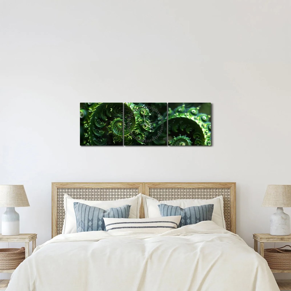 Tablou - Spirale (cu ceas) (90x30 cm)