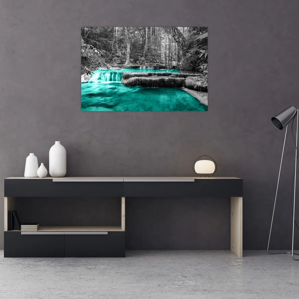 Tablou - Râul de iarnă (90x60 cm)