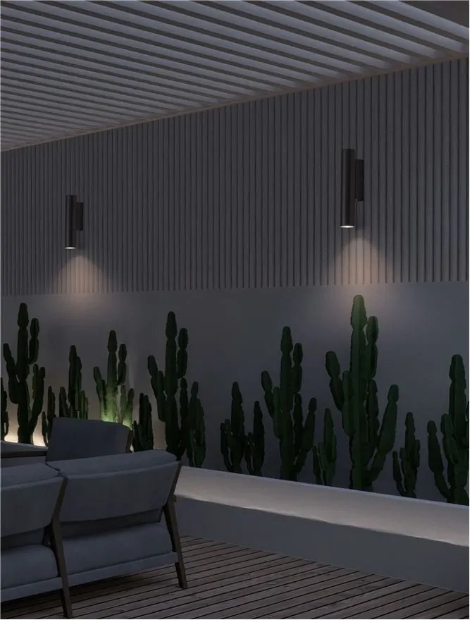 Aplica exterior cu iluminat jos LED 2700K IP65 TORRIN antracit
