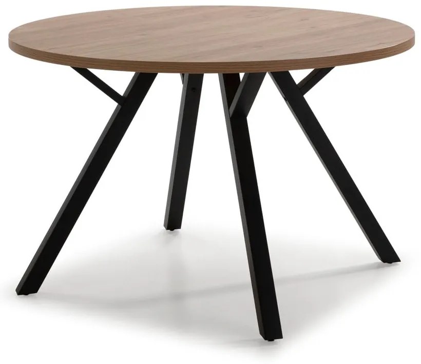 Masă rotundă de sufragerie cu aspect de stejar ø 120 cm Beni - Marckeric