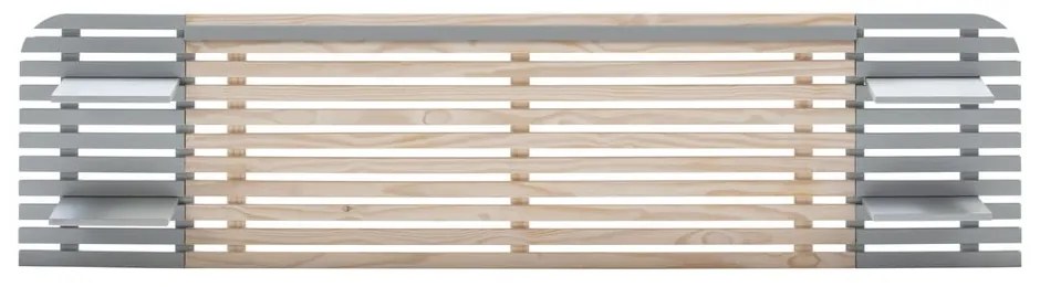 Tăblie de pat gri deschis/în culoare naturală din lemn masiv de pin 240x62 cm Dimas – Marckeric