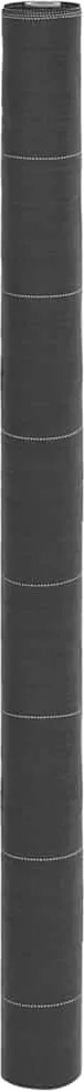 vidaXL Membrană antiburuieni, negru, 1,5x50 m, PP