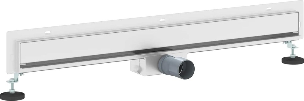 vidaXL Drenaj pentru Duș Montat pe Perete Argintiu 80 cm