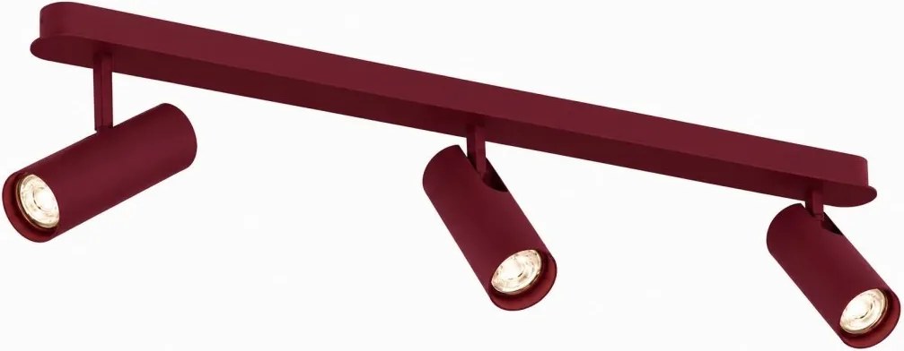 Plafoniera cu 3 spoturi directionabile cu bec GU10 Linca burgundy