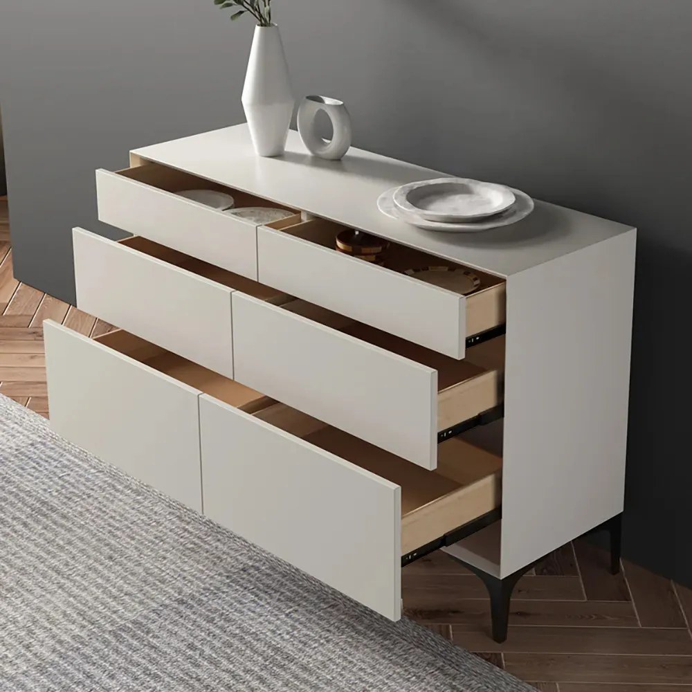 Comodă pentru dormitor alb în stilul minimalist DEPRIMO 31606 by Deprimo