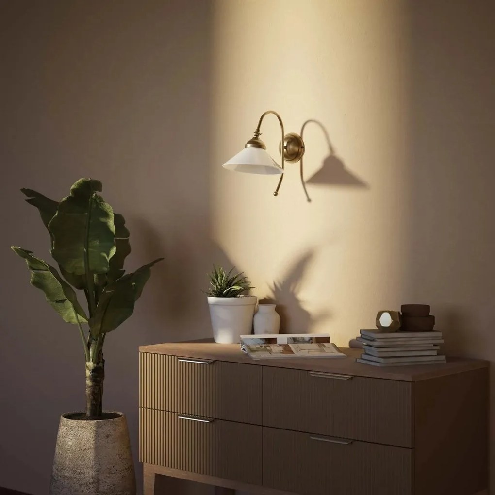 Aplica de perete stil clasic italian din alama Fiordo