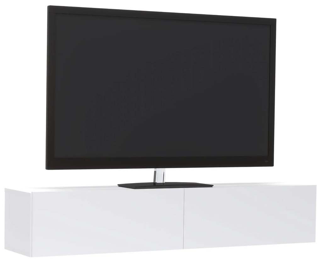 Comoda TV Isla, 2 Usi, Alb, 135 x 28 x 25 cm