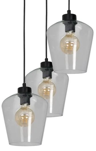 Lustră pe cablu SANTIAGO 3xE27/60W/230V transparent
