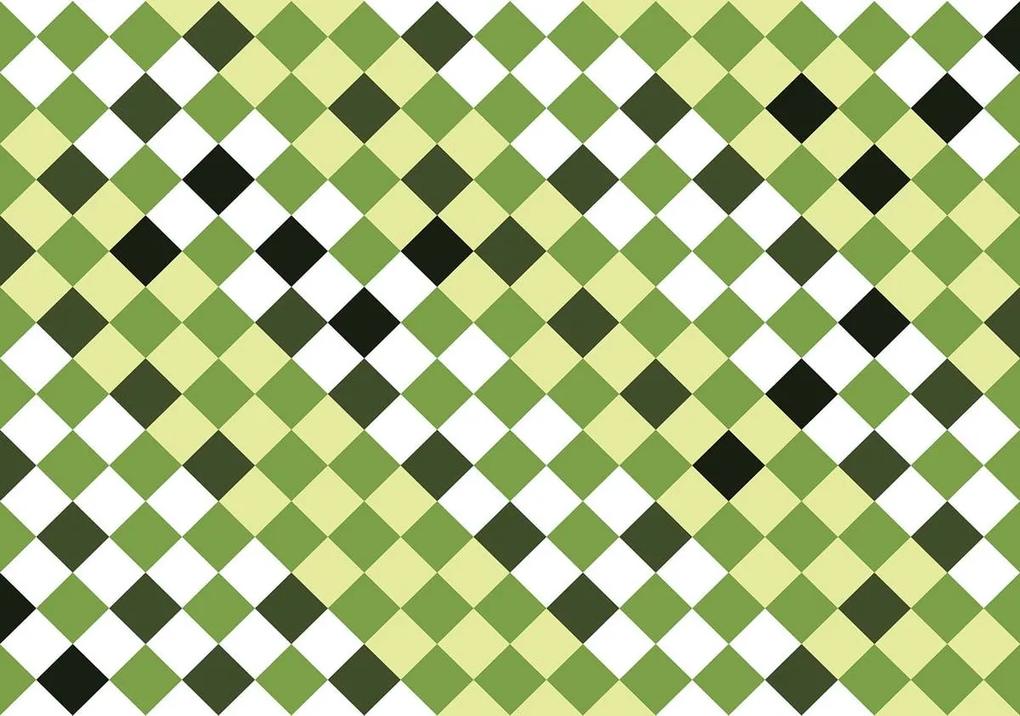 Fototapet - Mozaic - gresie verde (254x184 cm), în 8 de alte dimensiuni noi