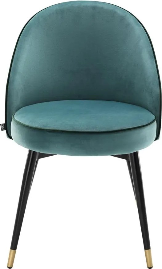 Set de 2 scaune elegante design LUX Cooper, catifea turcoaz 113123 HZ