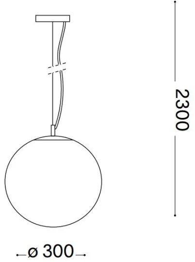Lustră pe cablu Ideal Lux MAPA 1xE27/42W/230V d. 30 cm auriu/fumuriu