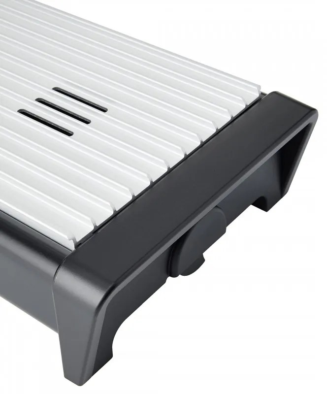Tava servire la cald Brabantia 646996, 2 incalzitoare, Grill din aluminiu, Manere reci, Alb/Negru