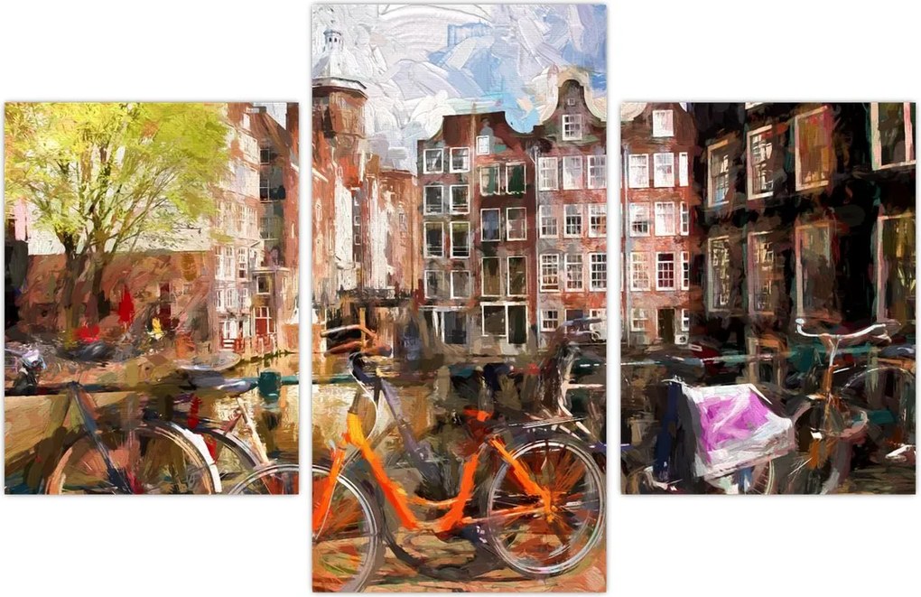 Tablou - Amsterdam, pictură (90x60 cm)