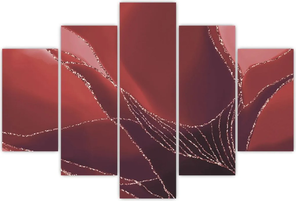 Tablou - Floare abstractă roșie N⁰2 (150x105 cm)