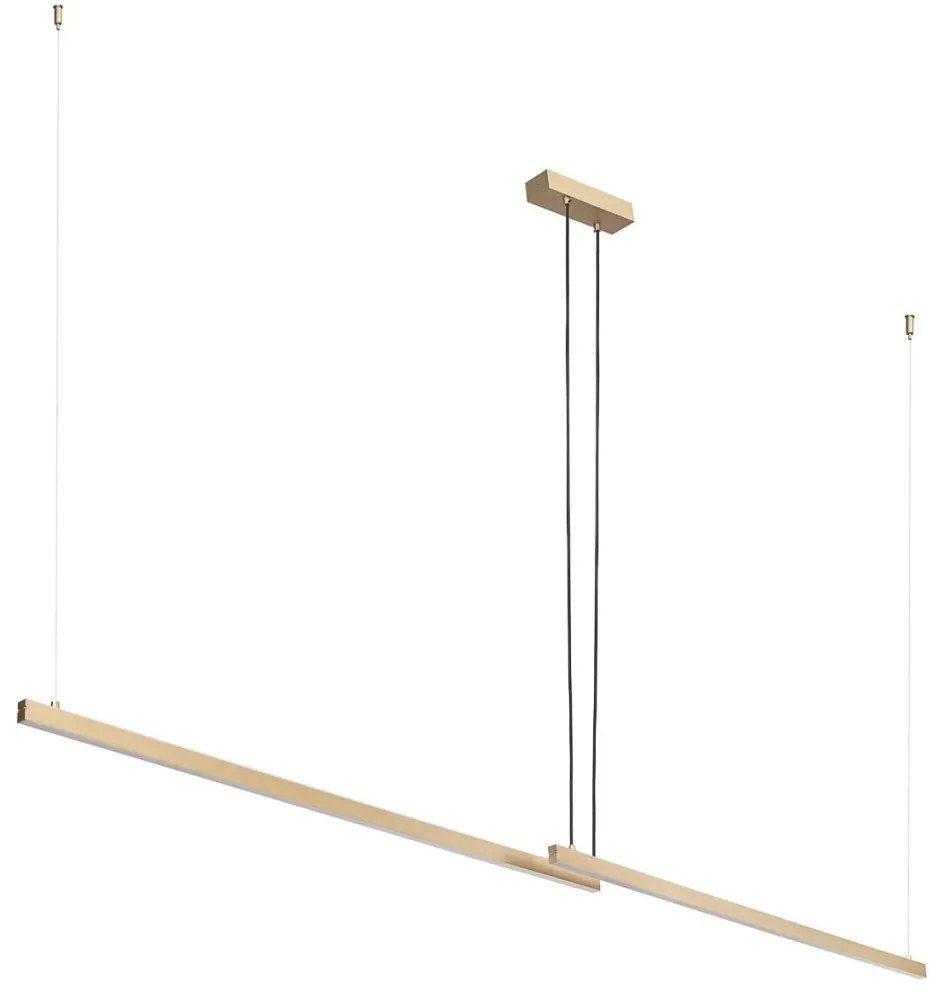 Lustra suspendata LED, Otel, Auriu, MIAMI