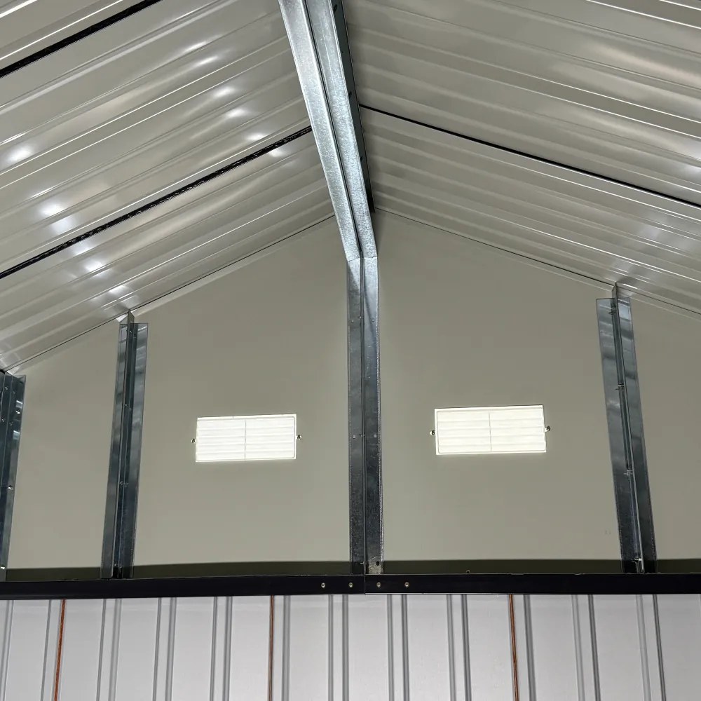 Şopron de grădină din tablă metalică, maro/antracit, 3,6x3,1x2,5 m, GABKO