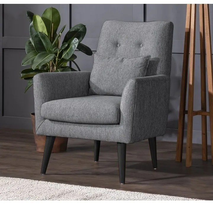 Set Canapea Extensibilă si Fotoliu Aria - S, Gri Inchis