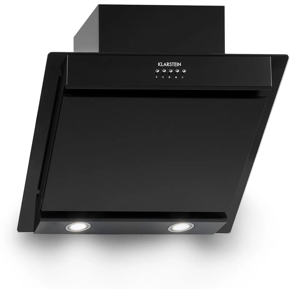 Zola 60, hotă de aburi, spatiu liber deasupra capului, 60 cm, 190 W, 610 m³ / h, LED, neagră