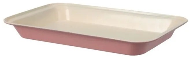 Tava cuptor Laval, roz, otel carbon, interior ceramica, 28 x 18 cm