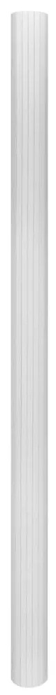 241670 vidaXL Paravan de cameră, alb, 250 x 165 cm, bambus