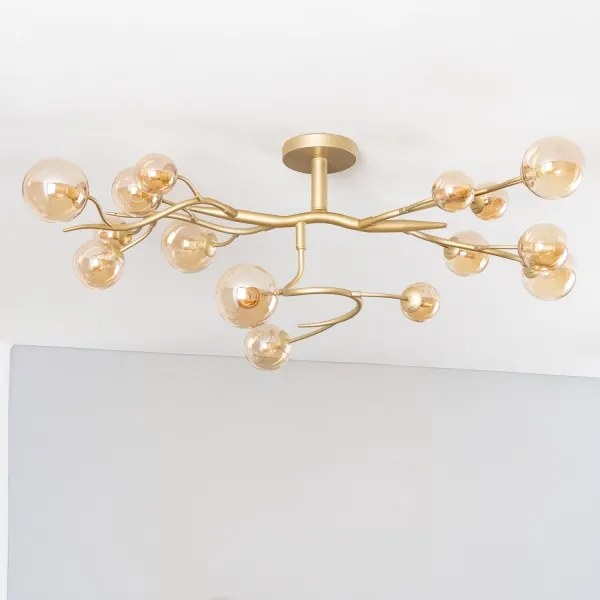 Lustră LED aplicată Brilagi MISTEL 15xG9/3W/230V auriu