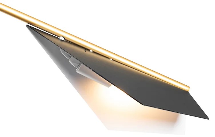 Lampa suspendată de design neagră și aurie cu 6 lumini - Sinem