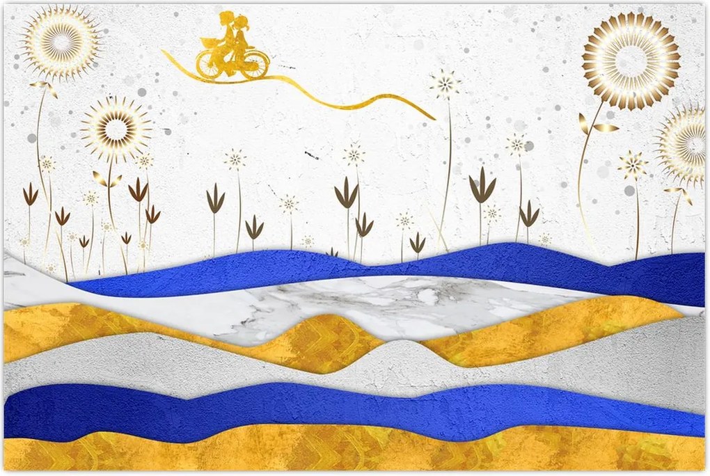 Tablou - Munții aurii (90x60 cm)