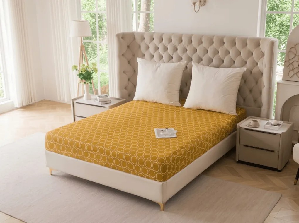 Cearsaf din microfibra VELIORA portocaliu 90x200 cm