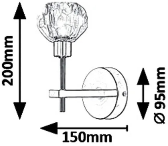 Rabalux 5394 - Aplică perete KASSIA 1xG9/5W/230V