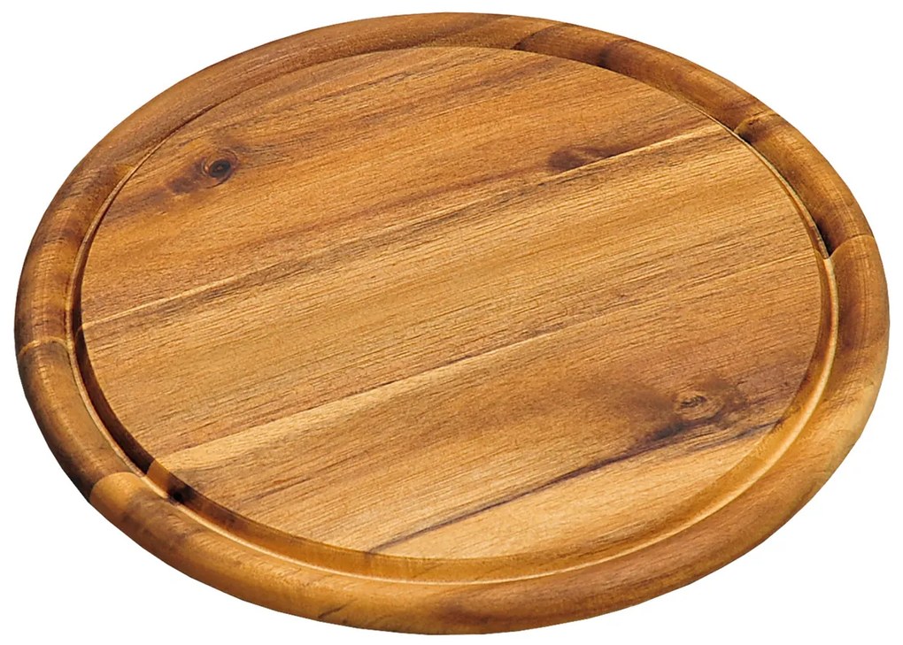 Tavă, rotunda, lemn de salcam, Ø 25 cm, Kesper