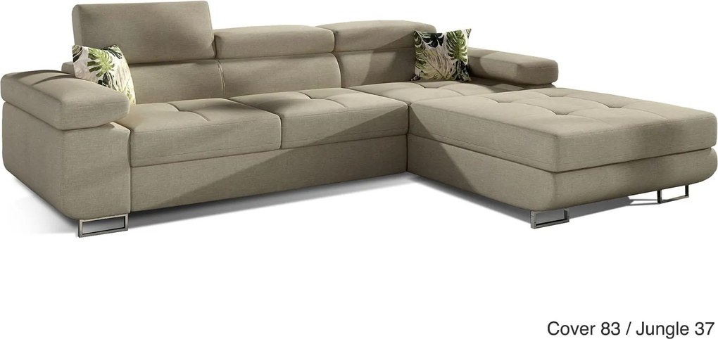 Colțar lemn masiv Extensibil Celis Ladă Depozitare Personalizabil, 289 × 203 × 85 cm - Monolith 48, Dreapta