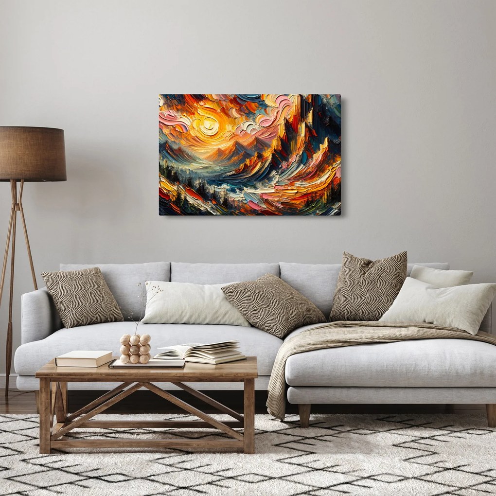 Tablou - Munte acoperit de soare (90x60 cm)