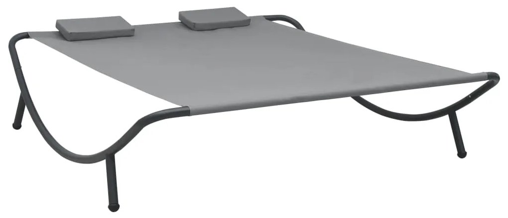 vidaXL Pat dublu de exterior, antracit, material textil