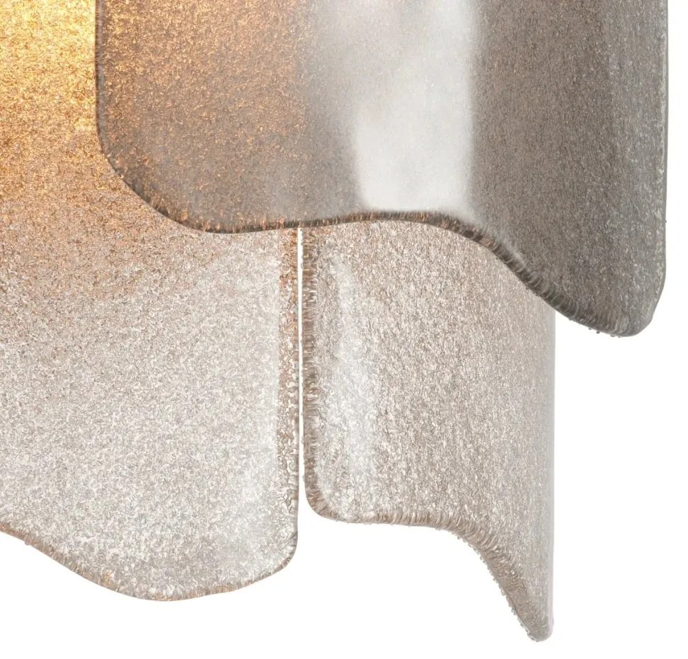 Aplica de perete LUX design deosebit Asinara, sticla fumurie