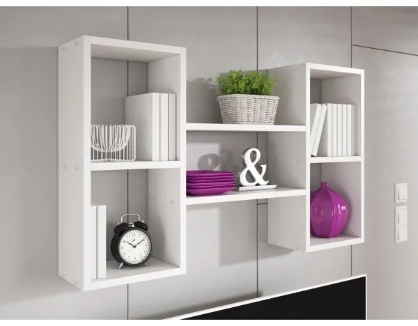 Etajeră de perete TRIO 60x102 cm alb