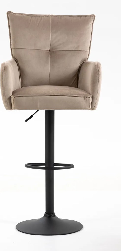 HR250W Scaun Catifea Latte Bază Neagră