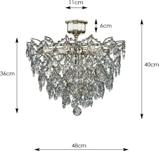 Markslöjd 100510 - Lustră aplicată de cristal ROSENDAL 4xE14/40W/230V