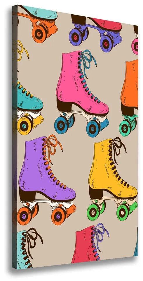 Tablou canvas Patine cu rotile colorate