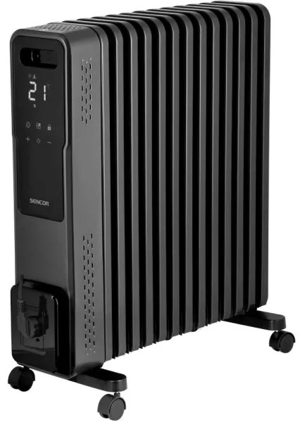 Sencor - Radiator cu ulei cu 13 secțiuni 1000/1500/2730W/230V Wi-Fi negru