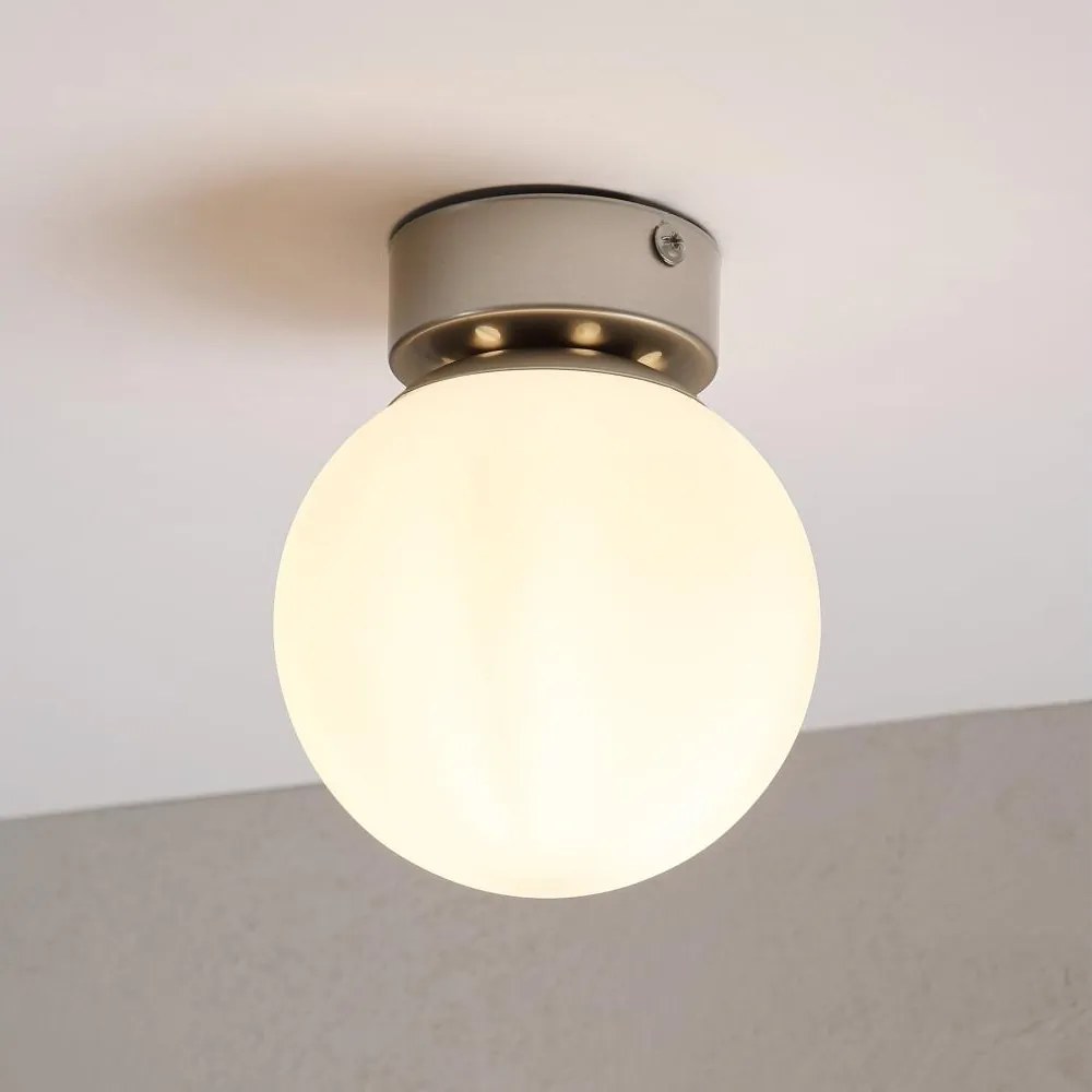 Plafonieră ELIAS 1xE14/5W/230V Ø 13 cm crom mat/alb
