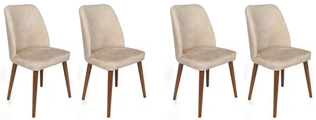 Set de scaune de sufragerie Dallas Beige, 4 buc., 4 buc