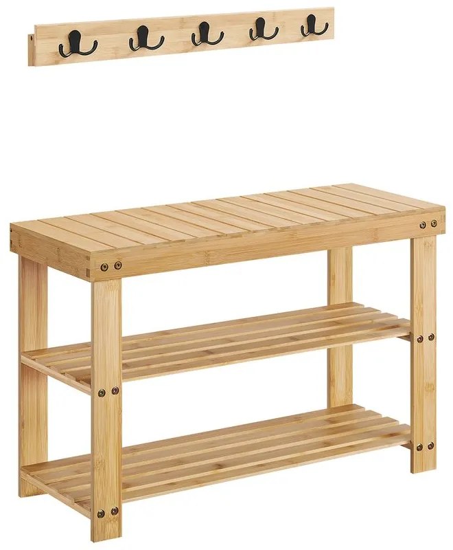 Bancheta pentru pantofi cu 3 niveluri , bej