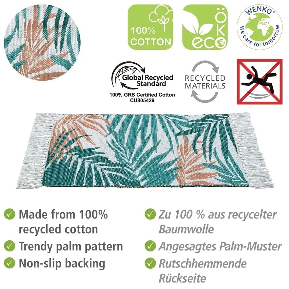 Covoraș de baie verde din material textil 50x80 cm Suva – Wenko