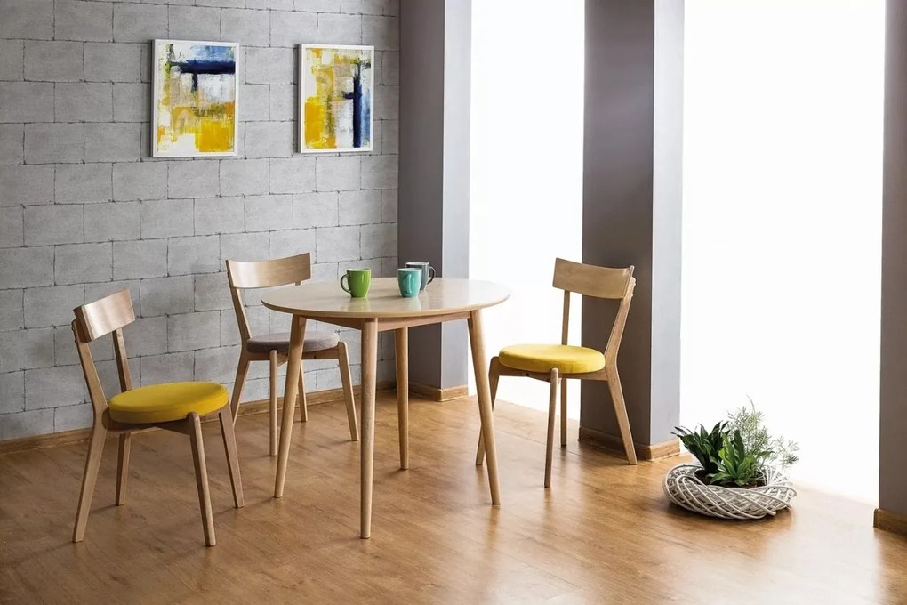 Masa rotunda Nelson stejar miere ø90 / h75 cm