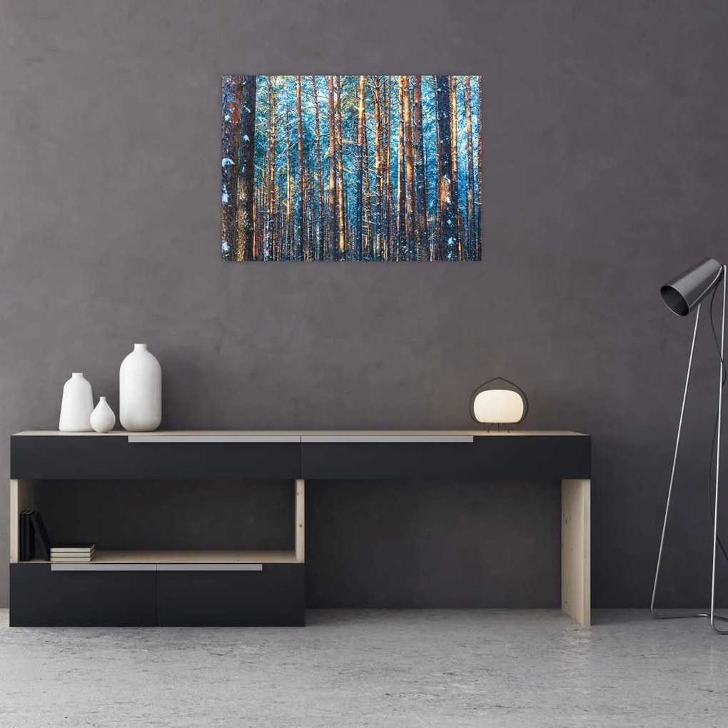 Tablou - Pădurea iarna (70x50 cm)