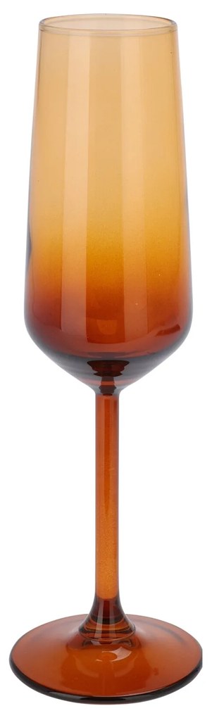 Pahar sampanie Sunrise din sticla, portocaliu, 195 ml