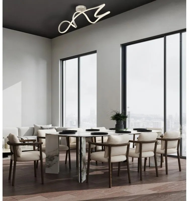 Plafoniera LED 4000K SWIRL nichel